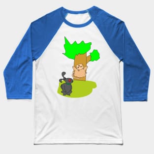 Cat and dog Baseball T-Shirt